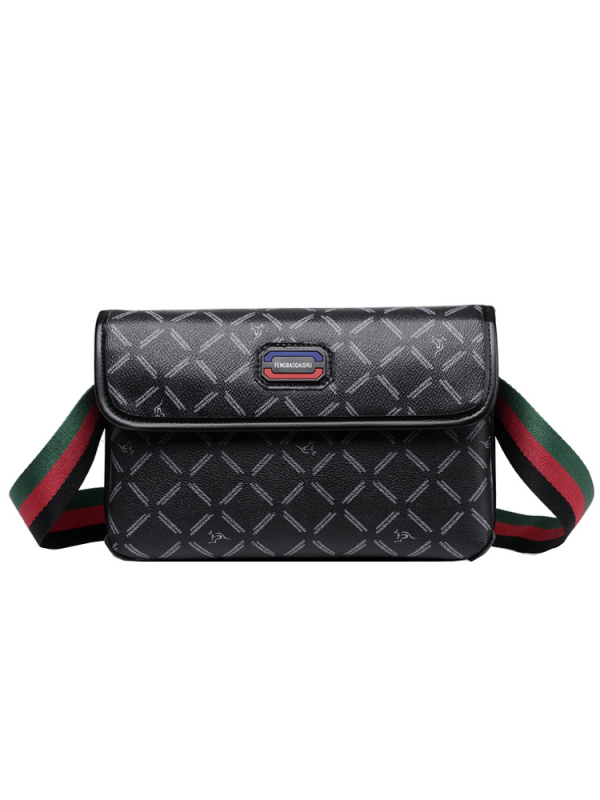 Muška crossbody torba, urbani stil (PVC materijal; vodootporan; otporan na habanje; karirani uzorak)