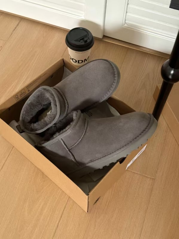 Muške čizme za snijeg, gornji dio od ovčje kože s vunom, EVA đon, okrugli vrh, ravna peta, zimsku upotrebu