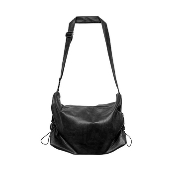 MYQ dizajnerski inspirirana meka PU kožna torbica preko ramena, velika zapremina, unisex, za svakodnevnu upotrebu, dumpling stil, korejskog stila