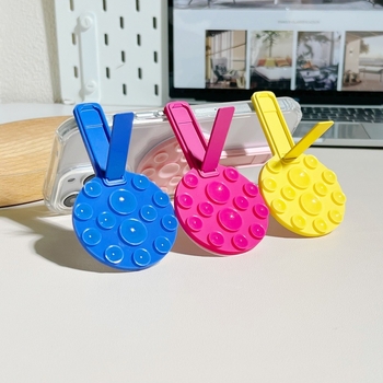 Silikonski držač za mobitel s vakuum privjeskom, sklopiva univerzalna podrška, crtić stil