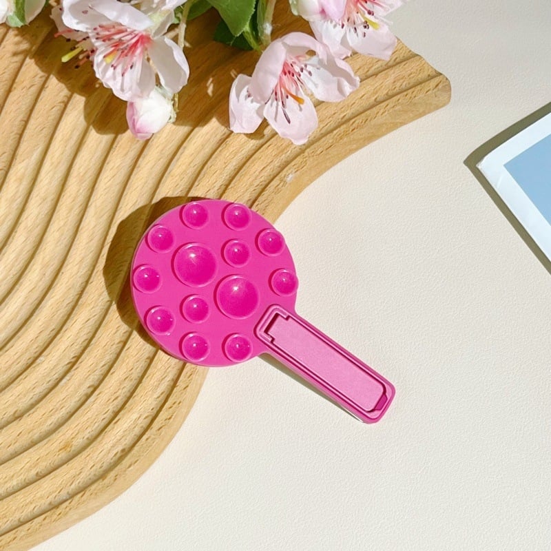 Silikonski držač za mobitel s vakuum privjeskom, sklopiva univerzalna podrška, crtić stil