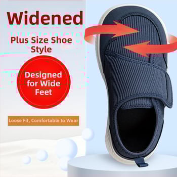 Pantofi de mers pentru vârstnici, unisex, partea superioară din țesătură, primăvară–toamnă