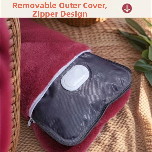 Επαναφορτιζόμενο μπουκάλι ζεστού νερού, ανθεκτικό στις εκρήξεις, με βελούδινο εξωτερικό για θέρμανση χεριών και κοιλιάς, φλανελ ύφασμα