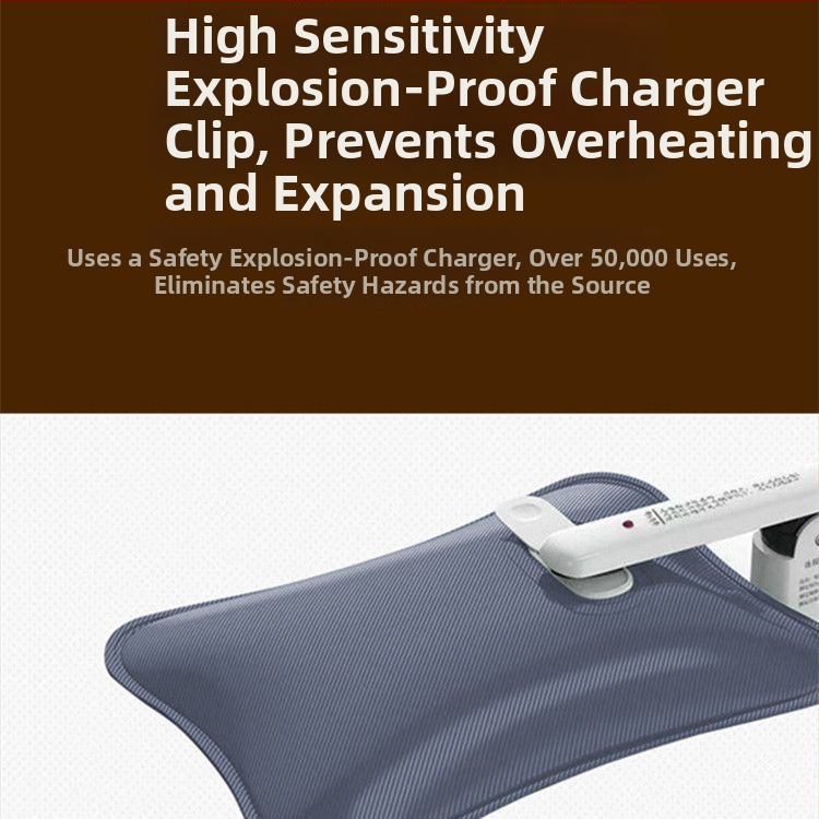 Επαναφορτιζόμενο μπουκάλι ζεστού νερού, ανθεκτικό στις εκρήξεις, με βελούδινο εξωτερικό για θέρμανση χεριών και κοιλιάς, φλανελ ύφασμα