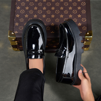 Muške loaferice s debelim potplatom - slip-on, zaokruženi vrh, zimska upotreba, 18–40 godina