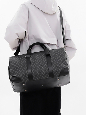Saro xi velika kapaciteta putna torba – PVC, unisex, geometrijski uzorak, podstava od poliestera, 20–35L
