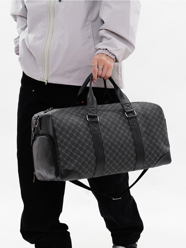 Saro xi velika kapaciteta putna torba – PVC, unisex, geometrijski uzorak, podstava od poliestera, 20–35L