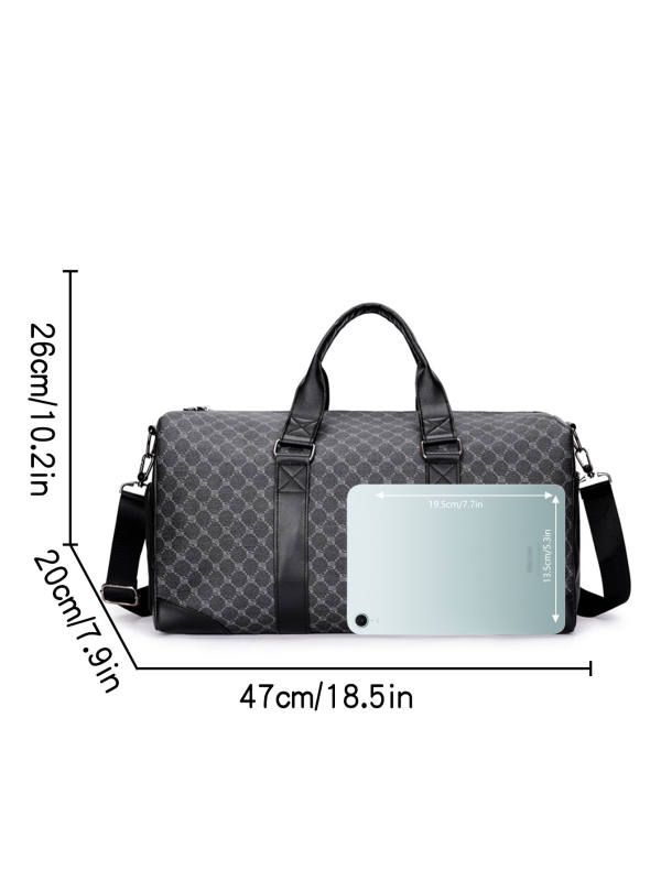 Saro xi velika kapaciteta putna torba – PVC, unisex, geometrijski uzorak, podstava od poliestera, 20–35L