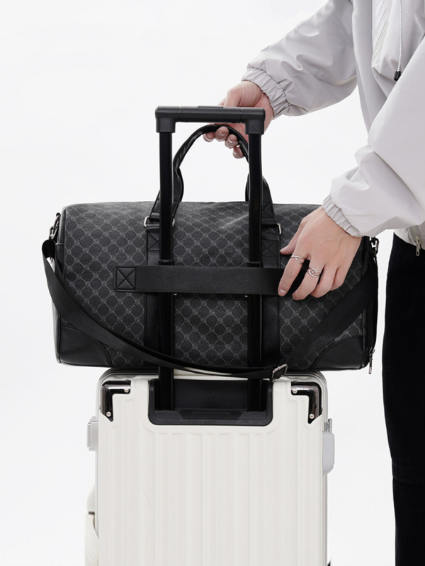 Saro xi velika kapaciteta putna torba – PVC, unisex, geometrijski uzorak, podstava od poliestera, 20–35L