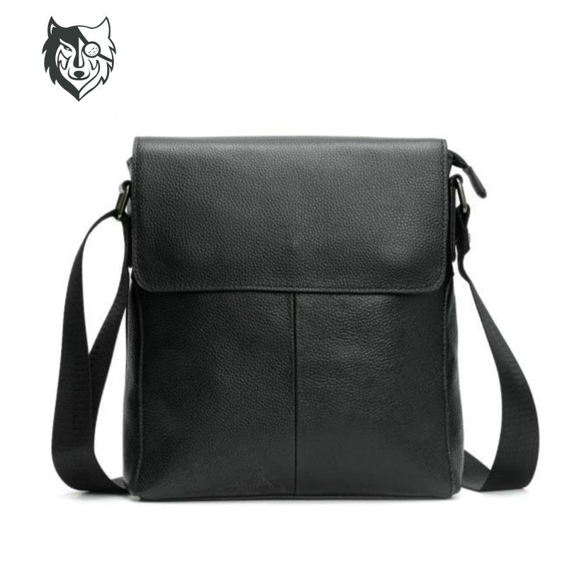 Muška crossbody torba - Koža prve klase, Otpornost na habanje, Model Z1042, Prava koža, Podstava od poliestera