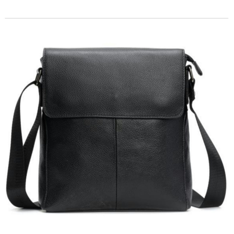 Muška crossbody torba - Koža prve klase, Otpornost na habanje, Model Z1042, Prava koža, Podstava od poliestera