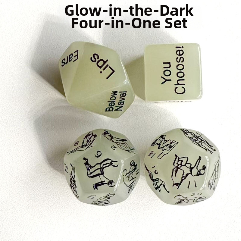 Četiri u jednom svijetleći višestrani set kockica, akril, 5000 komada, za šah i kartične igre