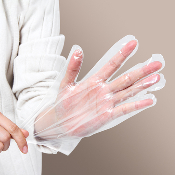 Jednokratne rukavice za prehrambenu industriju, prozirne PE rukavice, prašno otporne, debljina 0,05 mm, 96 komada u kutiji