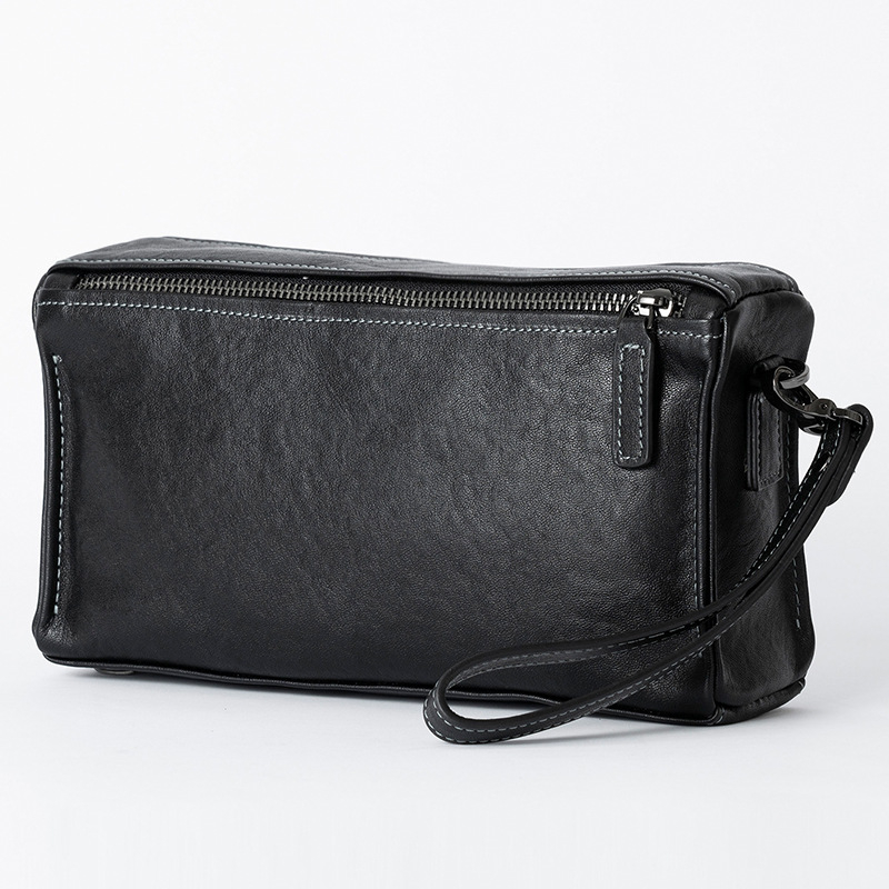 Мъжка чанта през рамо от естествена кожа, първи слой телешка кожа, урбанистичен стил, издръжлива, съвместима с 8-инчов лаптоп