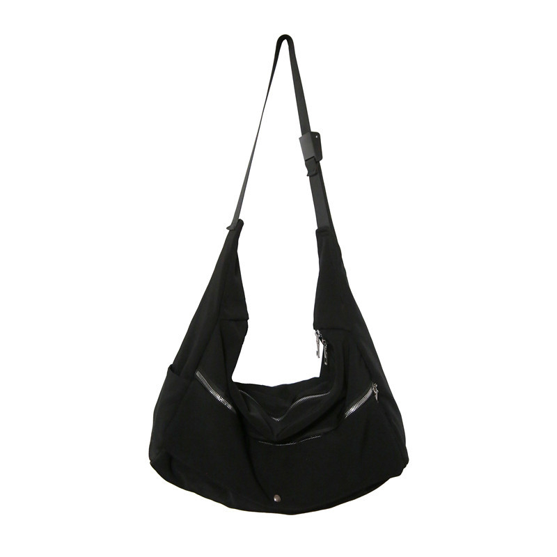 Muška crossbody torba od platna, prozračna, jednobojni uzorak, model 307, podstava od poliestera