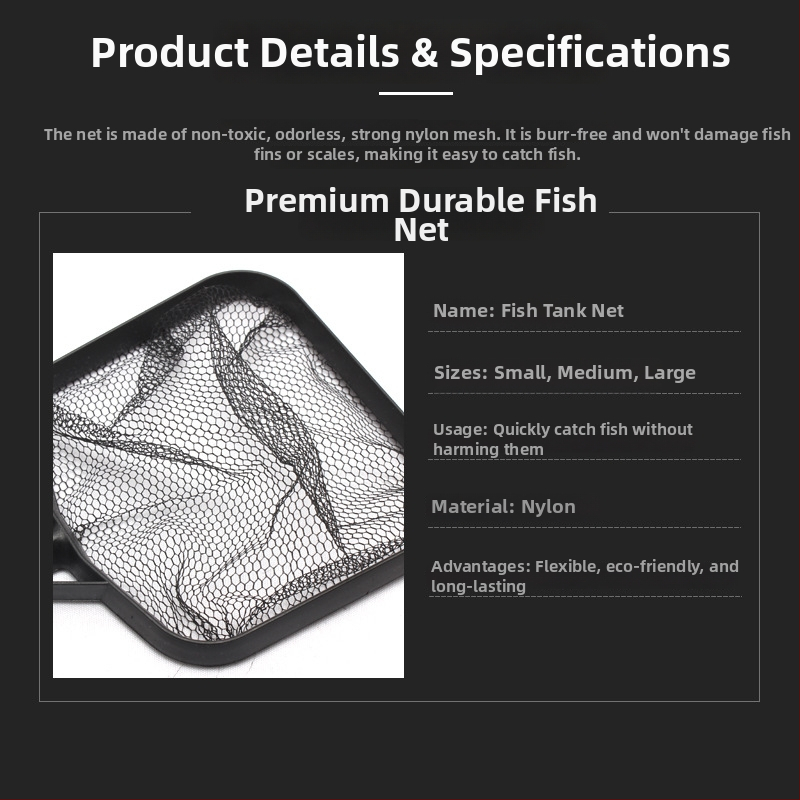 Akváriumi halászháló, műanyag, Beautiful fish márka, tömeg 100