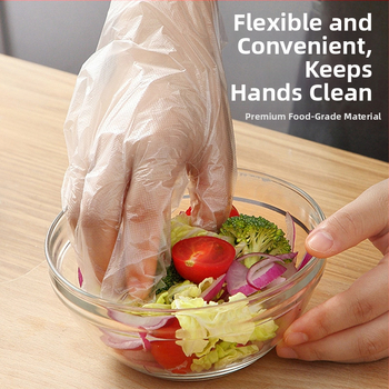 Jednokratne rukavice visoke kvalitete hrane, plastične, prozirne, debljina 0.4–1.2, zaštita od prašine