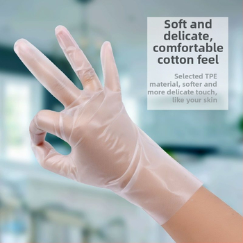 Jednokratne rukavice od PVC-a, prehrambena kvaliteta, prozirne, uobičajene debljine, pogodne za catering i pečenje
