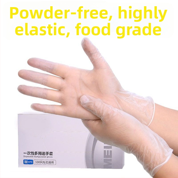 Jednokratne rukavice od PVC-a, prehrambena kvaliteta, prozirne, uobičajene debljine, pogodne za catering i pečenje