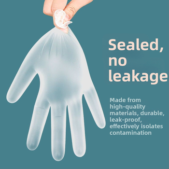 Jednokratne PVC rukavice za hranu – vodootporne, otporne na ulje, kompatibilne s zaslonom osjetljivim na dodir, nepropusne, debljina ≤0,05 mm