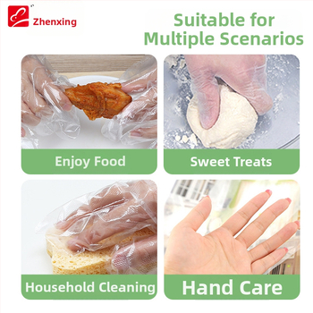 Jednokratne plastične rukavice, prehrambena kvaliteta, protuklizne, prozirne, za kuhinju i rukovanje hranom