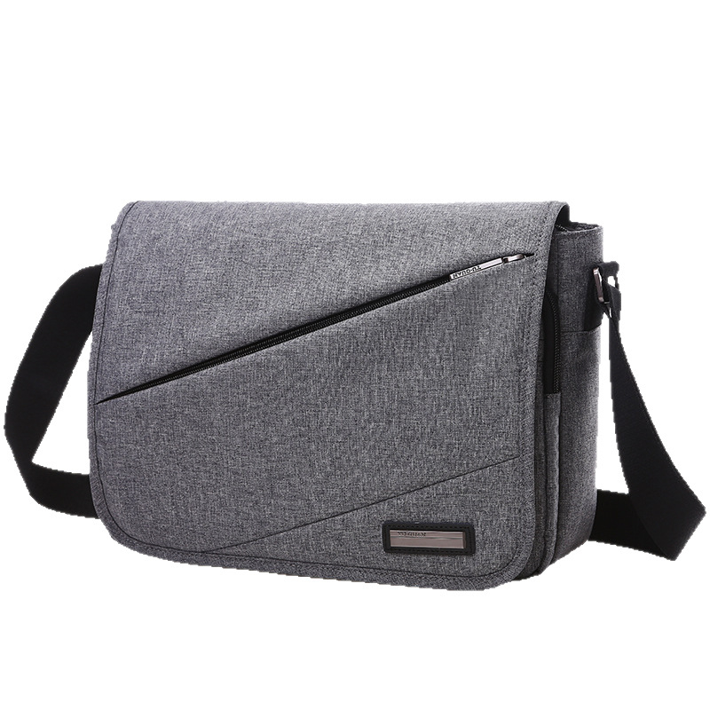 Muška platnena crossbody torba, urbanističkog minimalističkog stila, vodootporna i prozračna, velikog kapaciteta (Canvas; urbanistički minimalistički stil; vodootporna; prozračna; velikog kapaciteta)