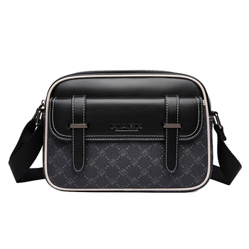 Muška crossbody torba od PVC-a, vodootporna, klasičan uzorak, poliester podstava, stil poslovnog putovanja