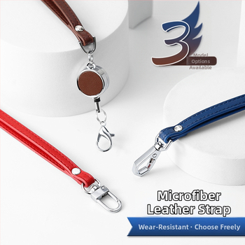 Lanyard na telefón s puzdrom na karty, Ultrafilm koža, moderný minimalistický štýl, Kim Peak Ikadi