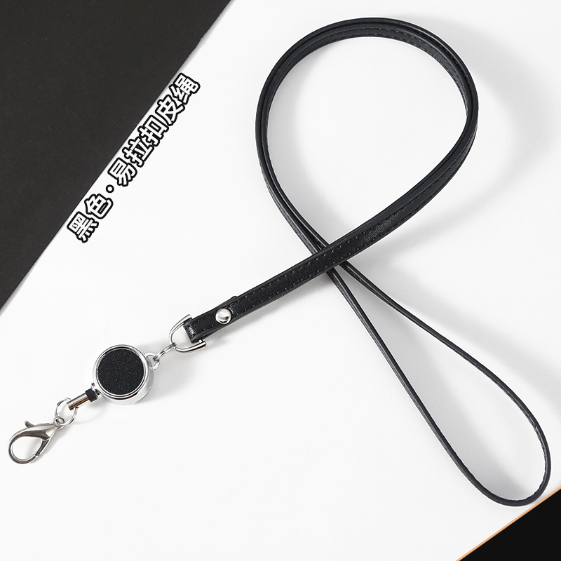 Ланярд за телефон с джоб за карта, Ultrafilm кожа, модерна простота, Kim Peak Ikadi