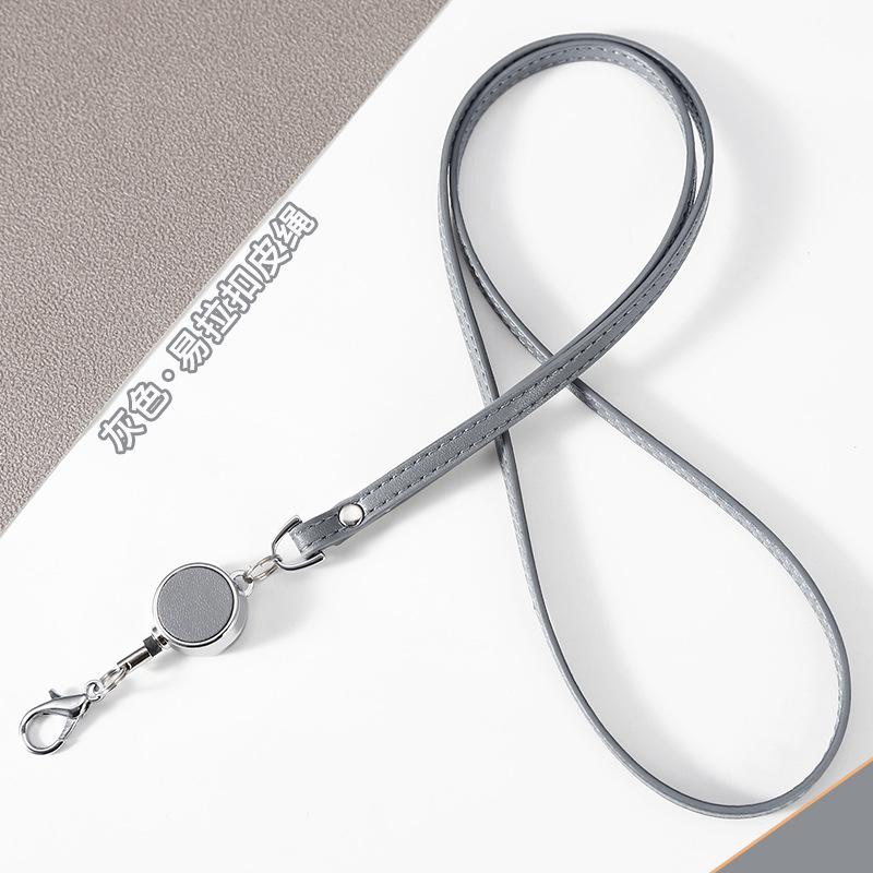 Ланярд за телефон с джоб за карта, Ultrafilm кожа, модерна простота, Kim Peak Ikadi