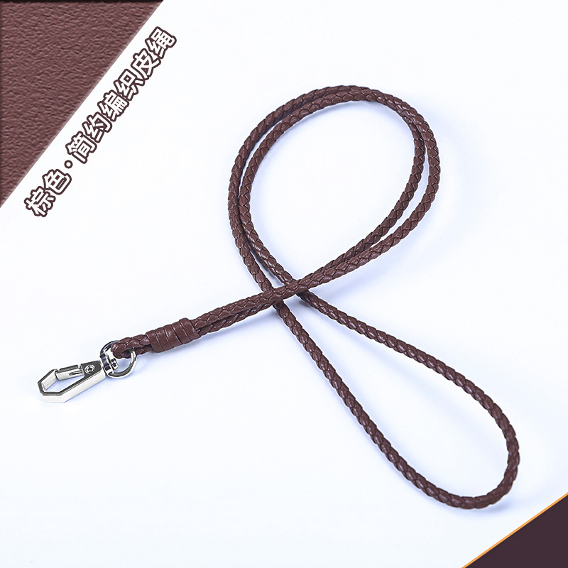 Ланярд за телефон с джоб за карта, Ultrafilm кожа, модерна простота, Kim Peak Ikadi