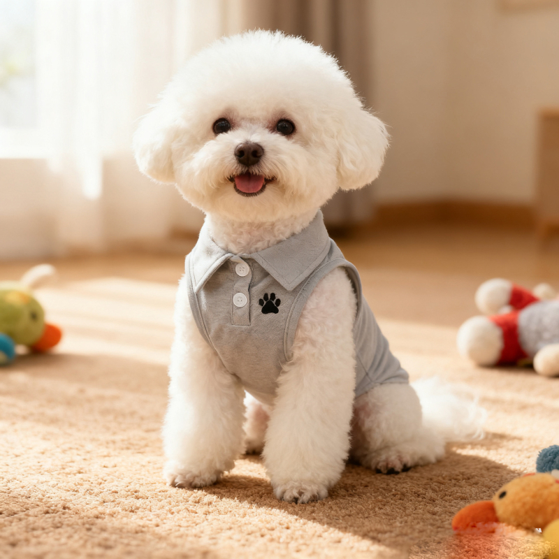 Поло тениска за домашни любимци, ежедневен стил, полиестер, целогодишна употреба, Wpet