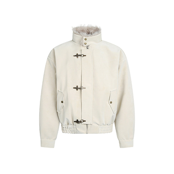 Jachetă din piele PU pentru bărbați, streetwear, închidere cu nasturi, fără glugă, iarna 2025