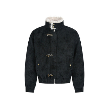 Jachetă din piele PU pentru bărbați, streetwear, închidere cu nasturi, fără glugă, iarna 2025