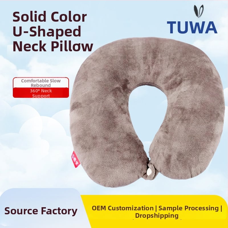 U-oblikovana putna jastučnica s PP pamučnim punjenjem za odrasle, kristalno mek materijal, moderni minimalistički stil, pogodna za putovanje autom, u uredu i zrakoplovom