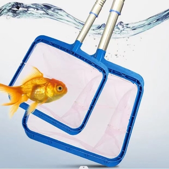 Ανοξείδωτο παιδικό δίχτυ για τετράγωνη λίμνη με τηλεσκοπική ράβδο, κωδικός 00201, βάρος 300 g, εξοπλισμός ενυδρείου