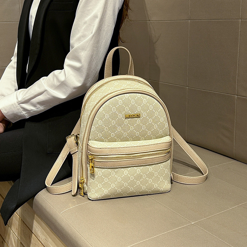Rucsac pentru femei din piele naturală, protecție antifurt, capacitate mare și buzunare interioare multiple (buzunar cu fermoar, buzunar pentru telefon, buzunar pentru ID); MIEKS, design tridimensional