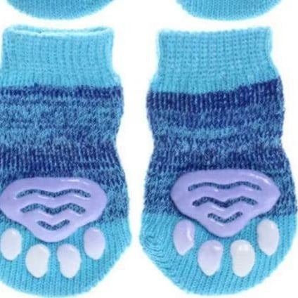 Șosete pentru animale de companie, talpă antiderapantă, din lână, model desen animat, tricot twill, pentru iarnă