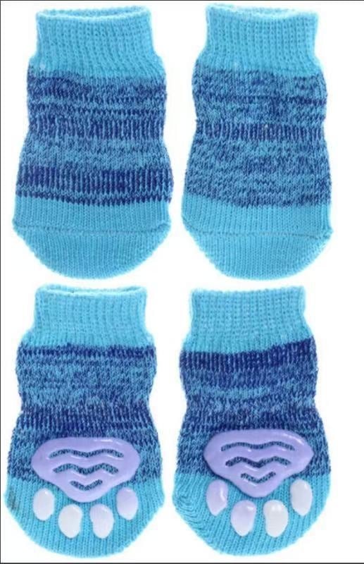 Șosete pentru animale de companie, talpă antiderapantă, din lână, model desen animat, tricot twill, pentru iarnă