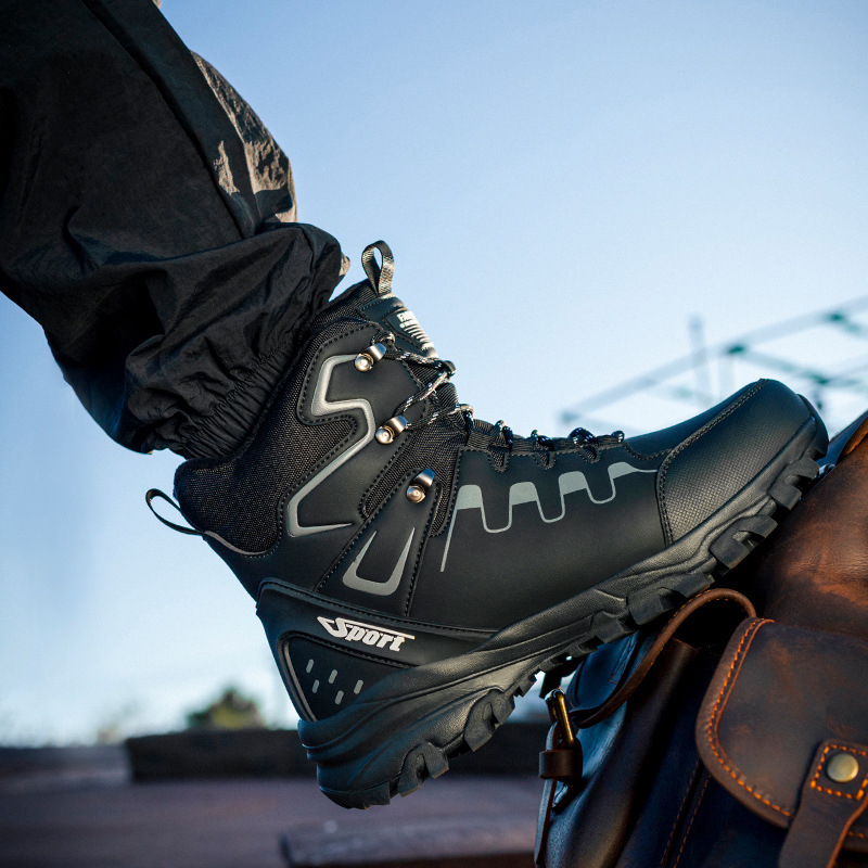 Ženske snježne čizme, jednostavan stil, gornji dio Space Leather, EVA potplat, umjetna pliš iznutra