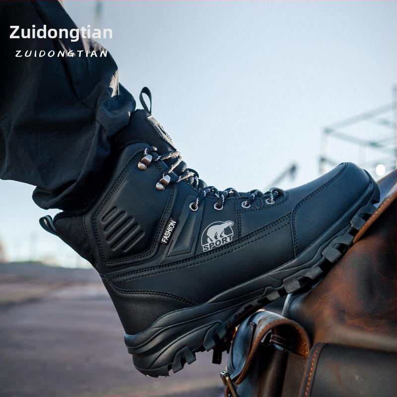 Ženske snježne čizme, jednostavan stil, gornji dio Space Leather, EVA potplat, umjetna pliš iznutra