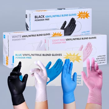Jednokratne nitrilne rukavice, debele i vodootporne, prozirne, za laboratorijsku i kuhinjsku upotrebu, debljina 0,05–0,1 mm