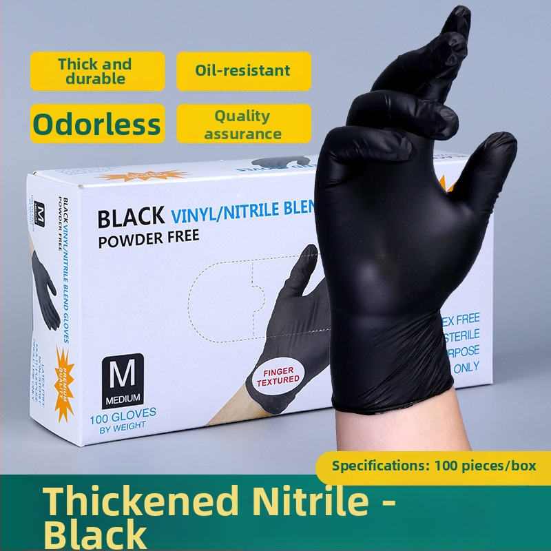 Jednokratne nitrilne rukavice, debele i vodootporne, prozirne, za laboratorijsku i kuhinjsku upotrebu, debljina 0,05–0,1 mm