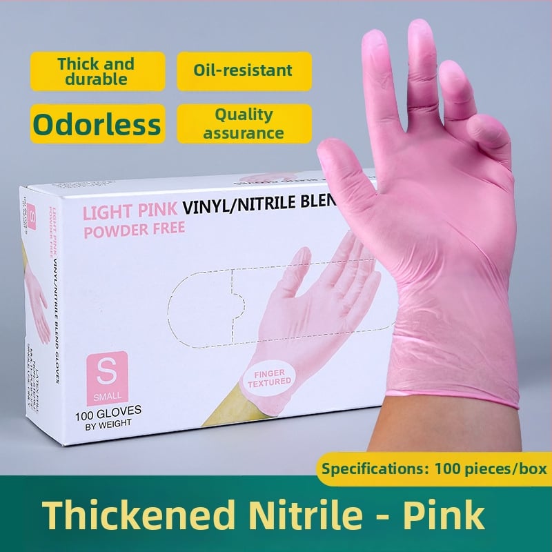 Jednokratne nitrilne rukavice, debele i vodootporne, prozirne, za laboratorijsku i kuhinjsku upotrebu, debljina 0,05–0,1 mm