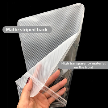 Zip-lock σακούλι από παχυσμένο ματ διαφανές πλαστικό με στρογγυλεμένες γωνίες, αυτοσφραγίζεται, μήκος σφράγισης 3 cm