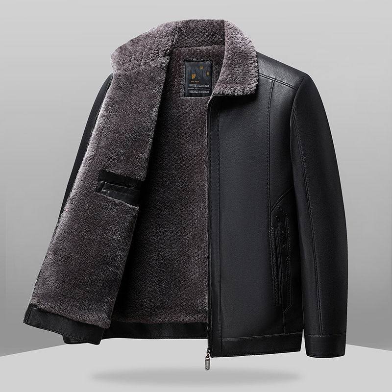 Мъжко PU кожено яке, полиестерна подплата, цип за закопчаване, странични джобове, прилягаща кройка