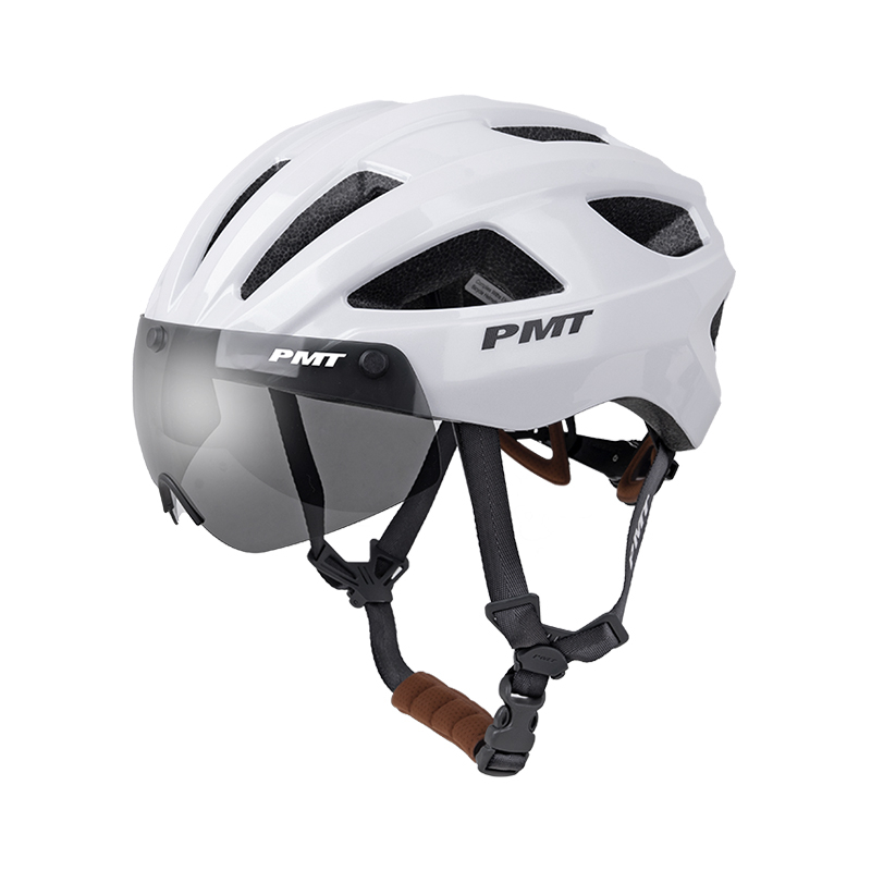 Велосипедна каска — монолитна конструкция, с предпазни очила, EPS материал, унисекс, половин каска за велосипед