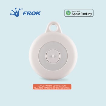 Frok 01a Антиизгубващ локатор с GPS проследяване, IP67 водоустойчив, 160mAh батерия, тегло 6 g, съвместим с Apple iOS