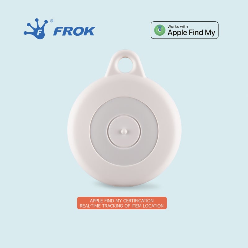 Frok 01a Антиизгубващ локатор с GPS проследяване, IP67 водоустойчив, 160mAh батерия, тегло 6 g, съвместим с Apple iOS