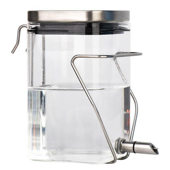 Sticlă de apă pentru hamster, corp din sticlă, funcționare silențioasă, design anti-mușcătură cu motiv ramură înflorită (Material: Alt; Categorie: Unelte pentru hrănire animale de companie; Origine: Alt; Import: Nu; Brand: Alt)